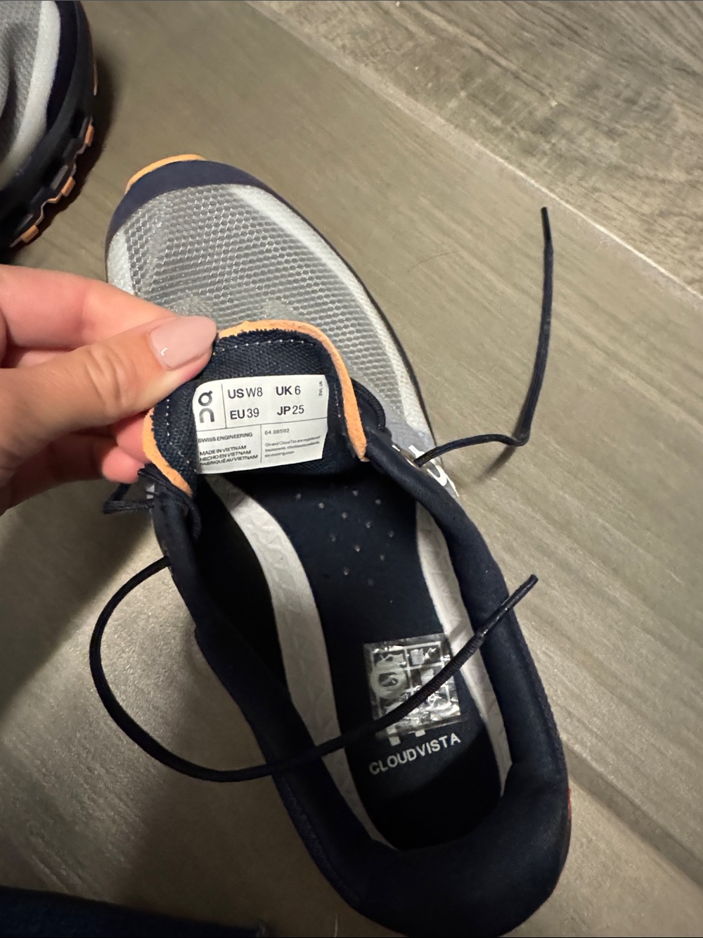 Women’s Running Shoes - Gray with Orange & Navy - Picture 6 of 6